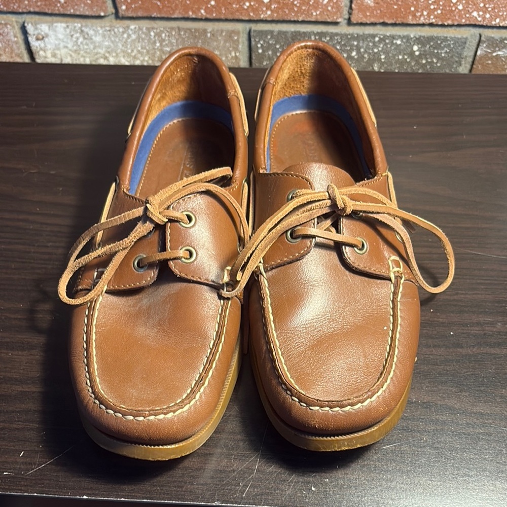 LANDS END Brown Leather Men's Shoes